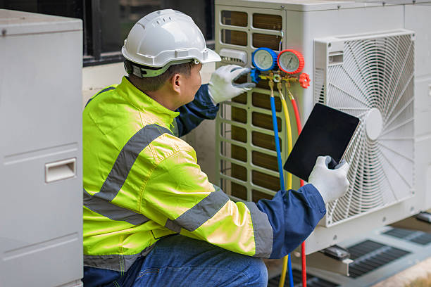 Professional Hvac Installation technician working in Bynum, NC